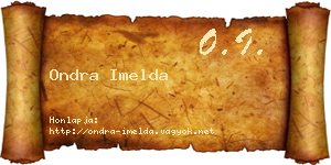 Ondra Imelda névjegykártya